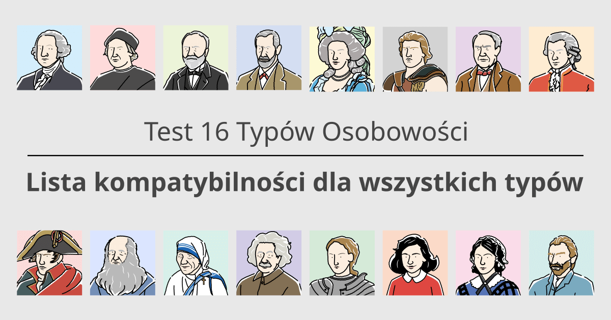 Test 16 Typów: Lista Kompatybilności dla Wszystkich Typów - Kompatybilność w Miłości i Pracy (Wydanie 2025)
