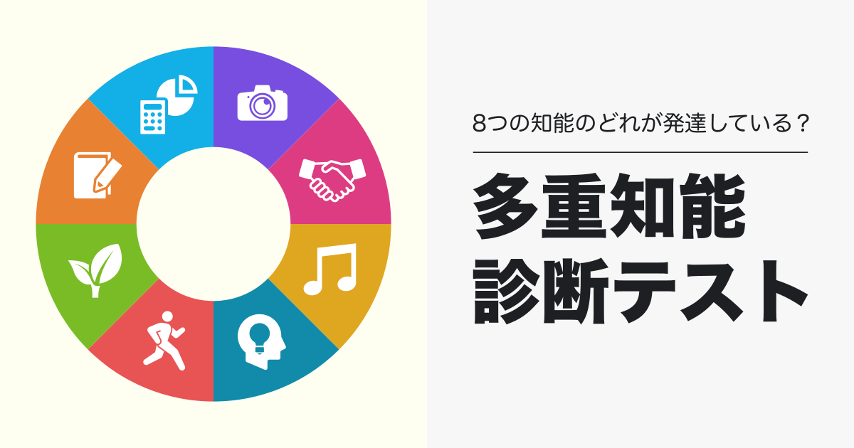 多重知能診断テスト - 8つの知能のどれが発達している？