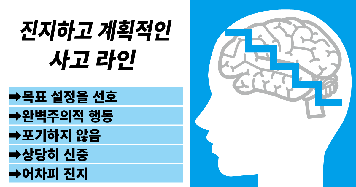 진지한 목표 설정형 생각선