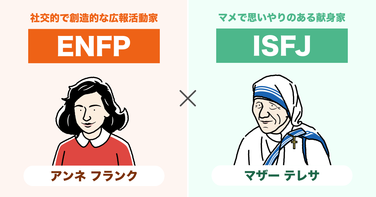 ENFP(運動家)とISFJ(擁護者)の相性まとめ - 恋愛、仕事、友達、親子、兄弟の相性を解説します