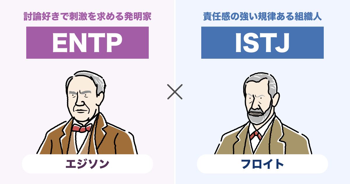 ENTP(討論者)とISTJ(管理者)の相性まとめ - 恋愛、仕事、友達、親子、兄弟の相性を解説します