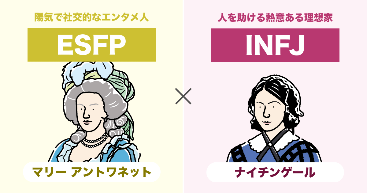 ESFP（エンターテイナー）とINFJ（提唱者）の相性まとめ - 恋愛、仕事、友達、親子、兄弟の相性を解説します