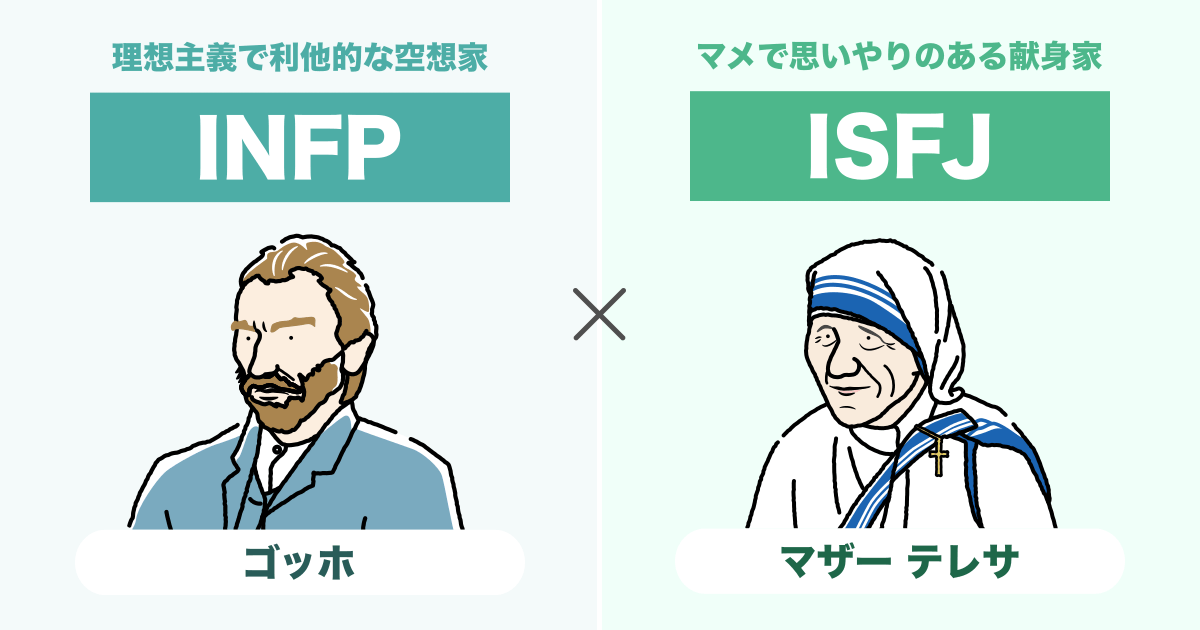 INFP(仲介者)とISFJ(擁護者)の相性まとめ - 恋愛、仕事、友達、親子、兄弟の相性を解説します